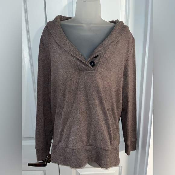 Banana Republic Womens Brown Long Sleeve Shawl Collar Pullover Size Large - Picture 2 of 16